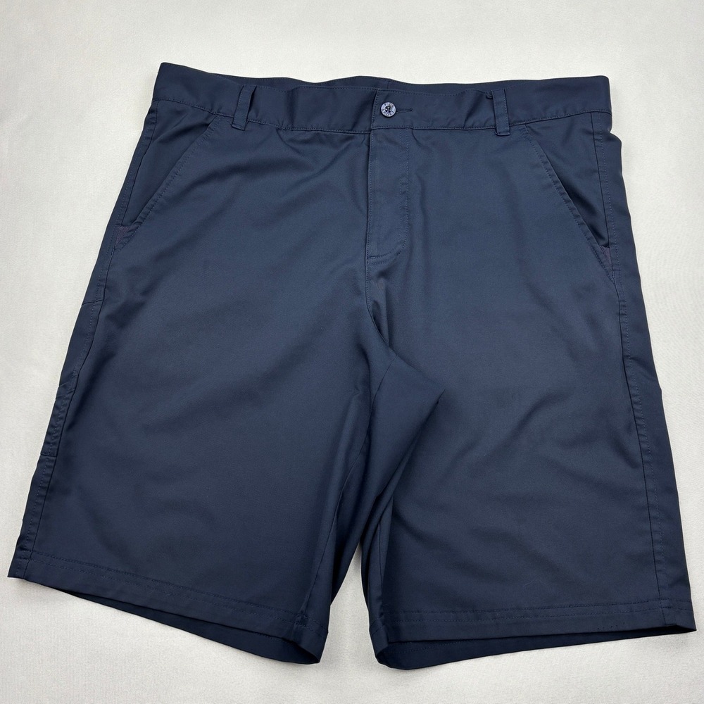FILA Golf Mens 36 Navy Blue Performance Flat Front Moisture Wicking Shorts